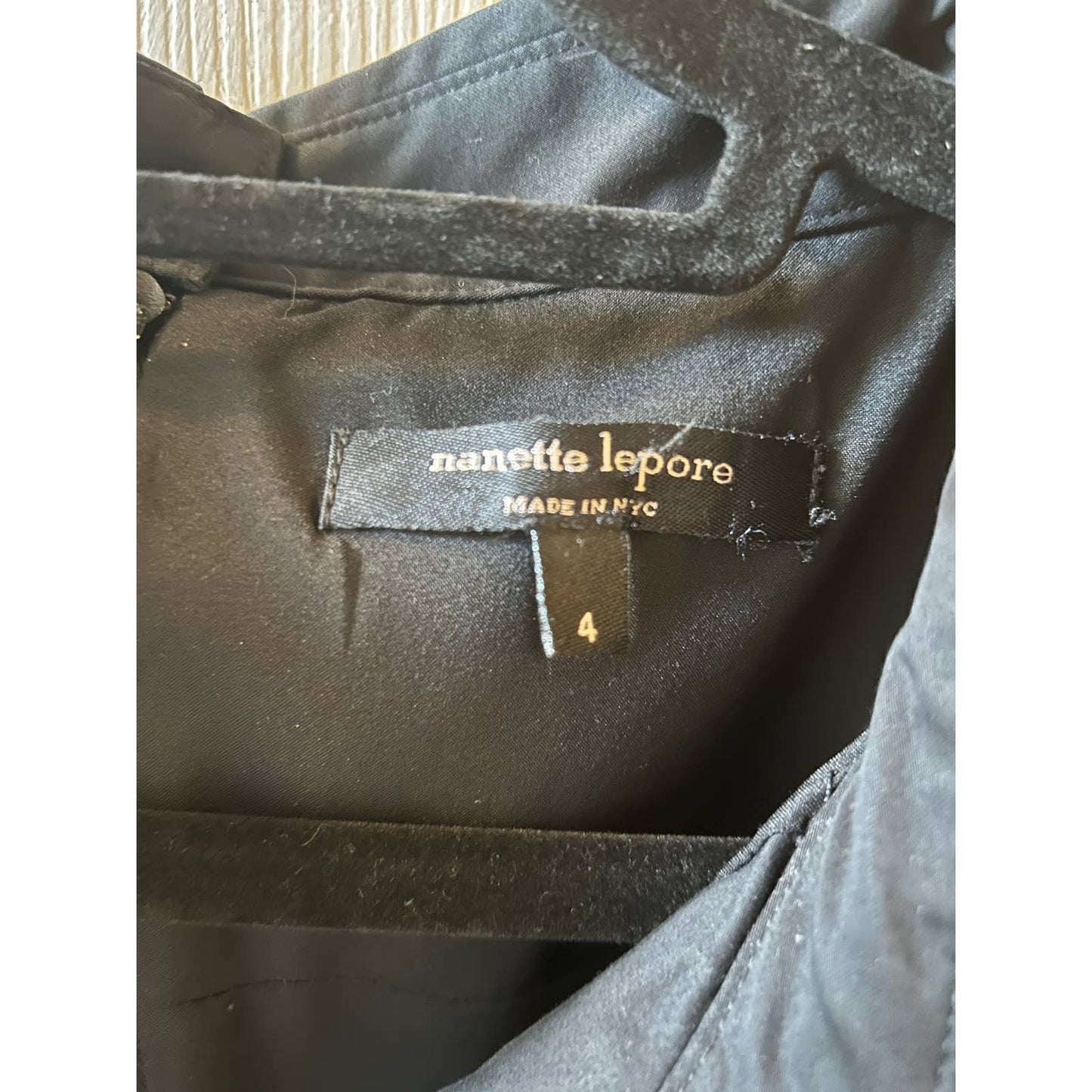 Nanette Lepore Size 4 Black Wrap Dress