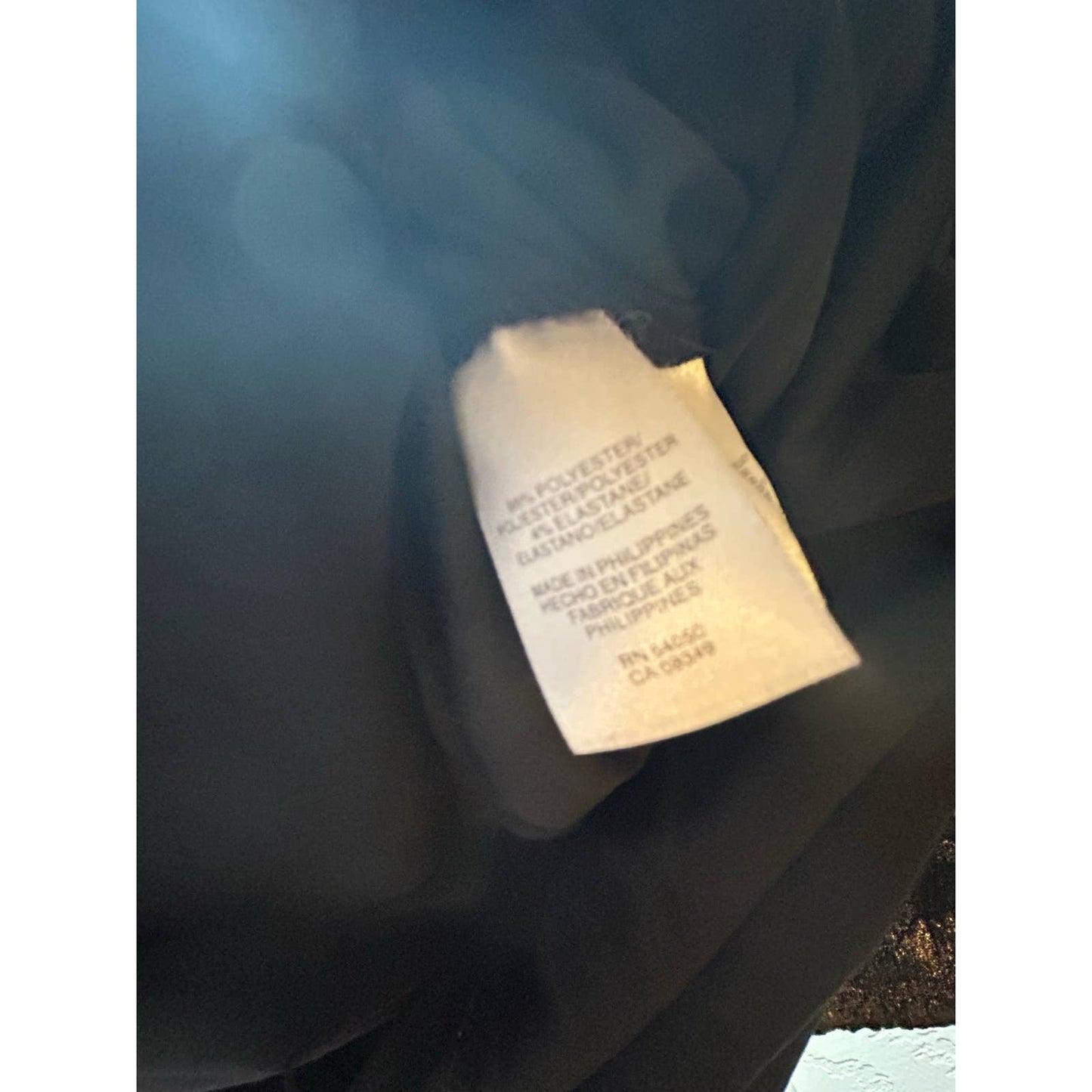 Nine West Size 2 Black and Gold Long Sleeved Dress