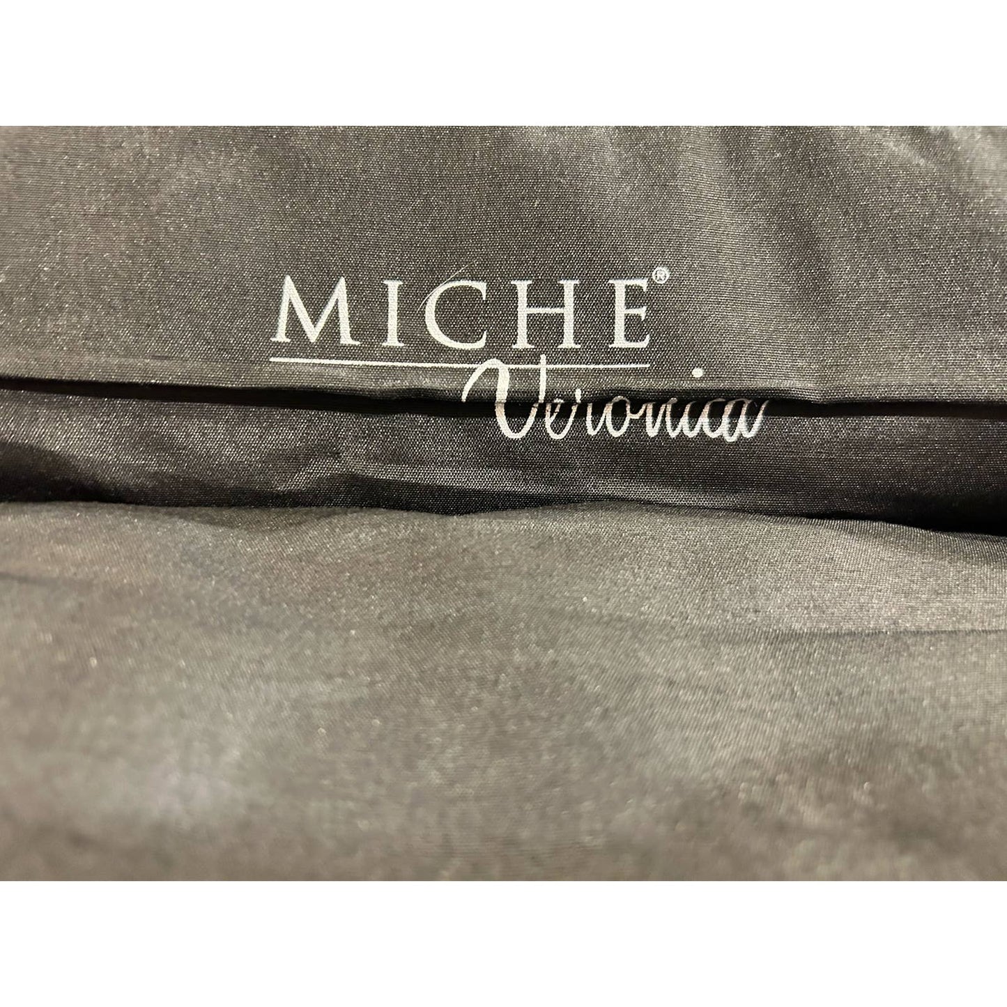 MICHE Classic Veronica Purse Shell, Dark Pink/ Maroon & Black Snake Skin