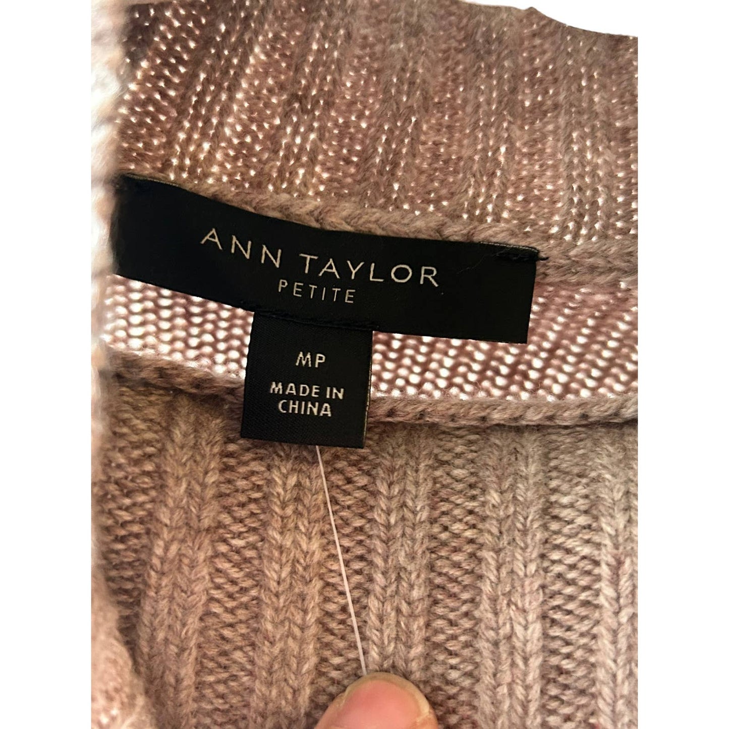 Ann Taylor Wool Blend Size Medium, Petite Stripe Blocked Sweater