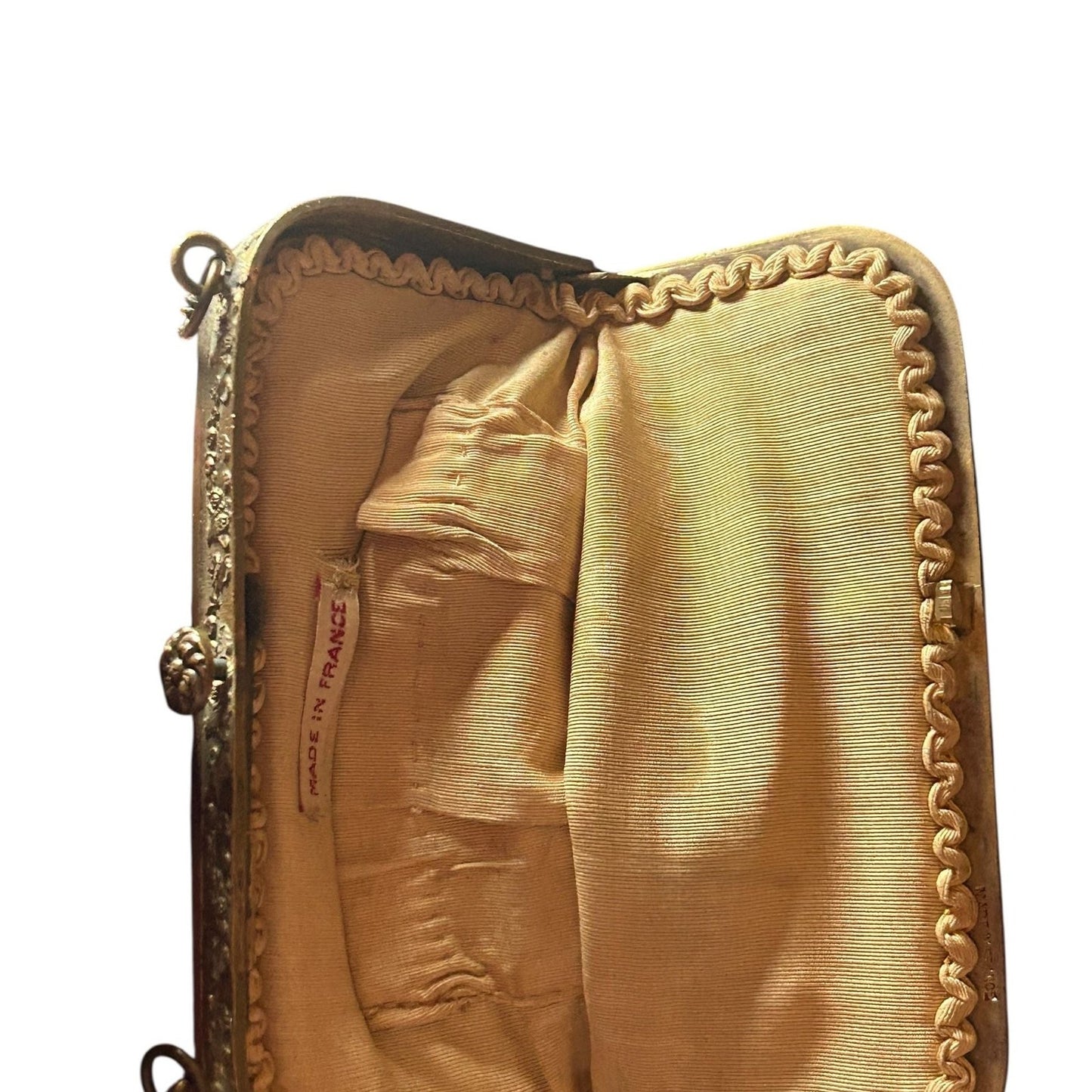 Antique French Gold & Silver Micro Beaded Flapper Purse